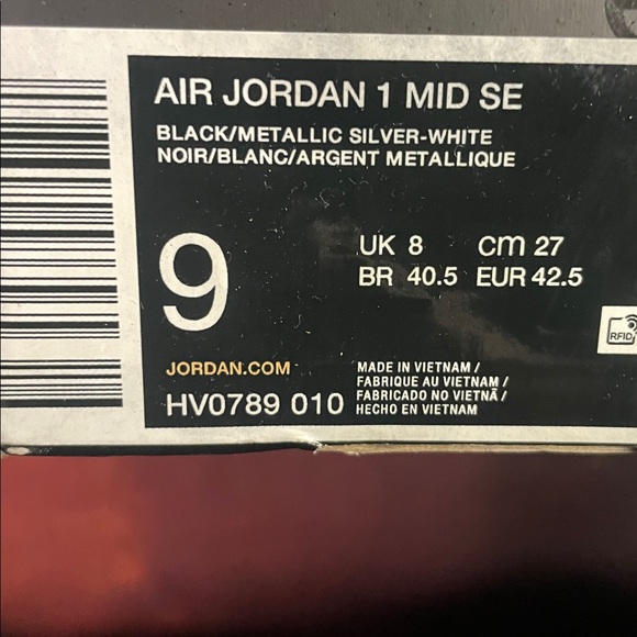 Jordan Women’s  Black and White High-Top Sneakers - Picture 2 of 7